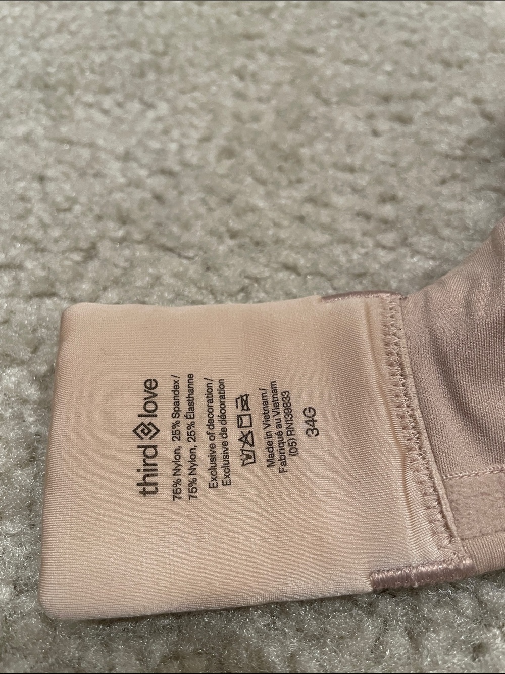 Preowned ThirdLove Bra nude 34G - Picture 8 of 10